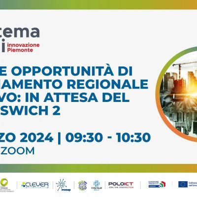 In attesa del Bando SWIch2, le opportunità di finanziamento regionale in arrivo | webinar 25 marzo