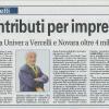 Contributi per imprese: Grazie a Univer a Vercelli e Novara oltre 4 milioni
