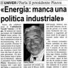 Energia: manca una politica industriale