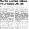 Quattro incontri a Febbraio del consorzio Un.I.Ver