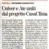 Univer e Atc uniti dal progetto CasaClima