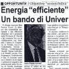 Energia "efficiente" un bando di Un.I.Ver.