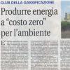 Club della Gassificazione, produrre energia a "costo zero" per l'ambiente
