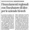 Finanziamenti regionali con l'incubatore di idee delle aziende hi-tech