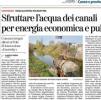 Sfruttare l'acqua dei canali per energia economica e pulita