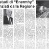 Tre studi di "Enermhy" finanziati dalla Regione