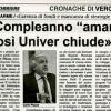 Compleanno "amaro". Così Univer chiude.