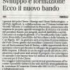 Sviluppo e formazione. Ecco il nuovo bando