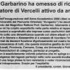 Verri: <<Garbarino ha omesso di ricordare l'Incubatore di Vercelli attivo da anni>>