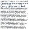 Certificazione energetica. Corso Univer al Poli